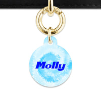 Bailey And Bone Pet Tag Pastel Blue Tie Dye Pet Tag