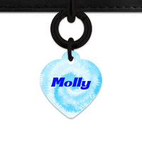 Bailey And Bone Pet Tag Pastel Blue Tie Dye Pet Tag