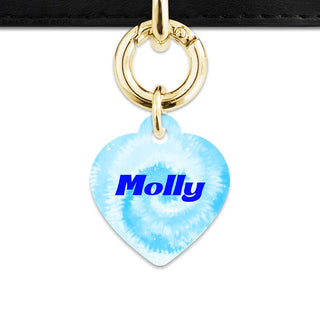 Bailey And Bone Pet Tag Pastel Blue Tie Dye Pet Tag
