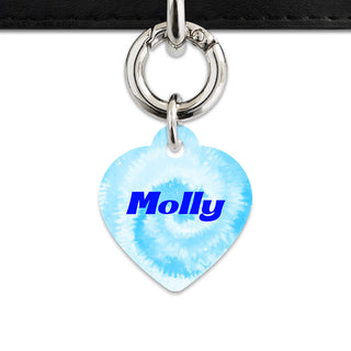 Bailey And Bone Pet Tag Pastel Blue Tie Dye Pet Tag