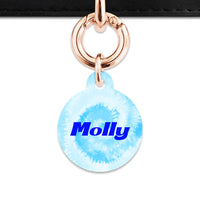 Bailey And Bone Pet Tag Pastel Blue Tie Dye Pet Tag