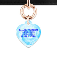 Bailey And Bone Pet Tag Pastel Blue Tie Dye Pet Tag