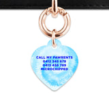 Bailey And Bone Pet Tag Pastel Blue Tie Dye Pet Tag