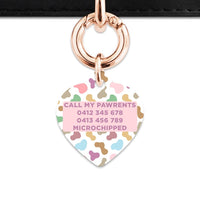 Bailey And Bone Pet Tag Pastel Cow Print Pet Tag