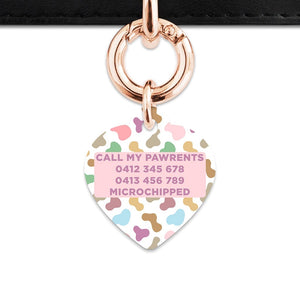 Bailey And Bone Pet Tag Pastel Cow Print Pet Tag