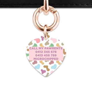 Bailey And Bone Pet Tag Pastel Cow Print Pet Tag
