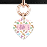 Bailey And Bone Pet Tag Pastel Cow Print Pet Tag