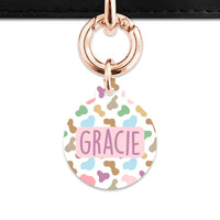 Bailey And Bone Pet Tag Pastel Cow Print Pet Tag