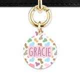Bailey And Bone Pet Tag Pastel Cow Print Pet Tag