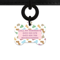 Bailey And Bone Pet Tag Pastel Cow Print Pet Tag