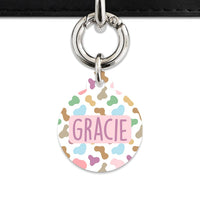 Bailey And Bone Pet Tag Pastel Cow Print Pet Tag