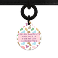 Bailey And Bone Pet Tag Pastel Cow Print Pet Tag