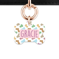Bailey And Bone Pet Tag Pastel Cow Print Pet Tag