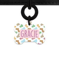 Bailey And Bone Pet Tag Pastel Cow Print Pet Tag