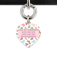 Bailey And Bone Pet Tag Pastel Cow Print Pet Tag