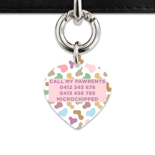 Bailey And Bone Pet Tag Pastel Cow Print Pet Tag