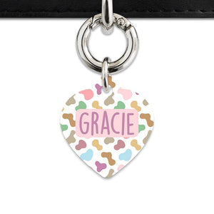 Bailey And Bone Pet Tag Pastel Cow Print Pet Tag