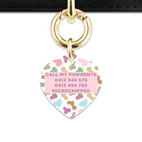 Bailey And Bone Pet Tag Pastel Cow Print Pet Tag