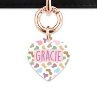 Bailey And Bone Pet Tag Pastel Cow Print Pet Tag
