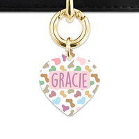 Bailey And Bone Pet Tag Pastel Cow Print Pet Tag