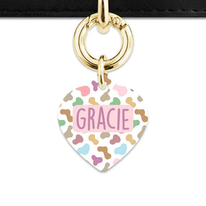 Bailey And Bone Pet Tag Pastel Cow Print Pet Tag