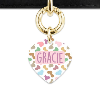Bailey And Bone Pet Tag Pastel Cow Print Pet Tag