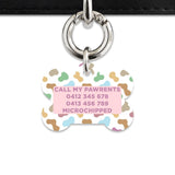 Bailey And Bone Pet Tag Pastel Cow Print Pet Tag