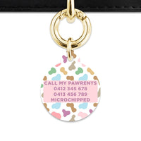 Bailey And Bone Pet Tag Pastel Cow Print Pet Tag