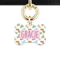 Bailey And Bone Pet Tag Pastel Cow Print Pet Tag
