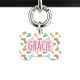 Bailey And Bone Pet Tag Pastel Cow Print Pet Tag