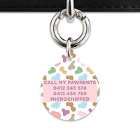 Bailey And Bone Pet Tag Pastel Cow Print Pet Tag