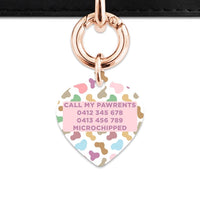 Bailey And Bone Pet Tag Pastel Cow Print Pet Tag