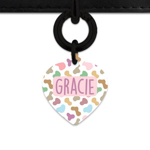 Bailey And Bone Pet Tag Pastel Cow Print Pet Tag