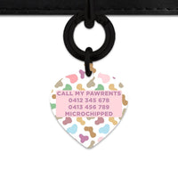 Bailey And Bone Pet Tag Pastel Cow Print Pet Tag