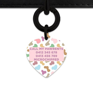 Bailey And Bone Pet Tag Pastel Cow Print Pet Tag