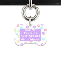 Bailey And Bone Pet Tag Pastel Daisy Pattern Pet Tag