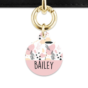 Bailey And Bone Pet Tag Pastel Painted Leaves Pet Tag