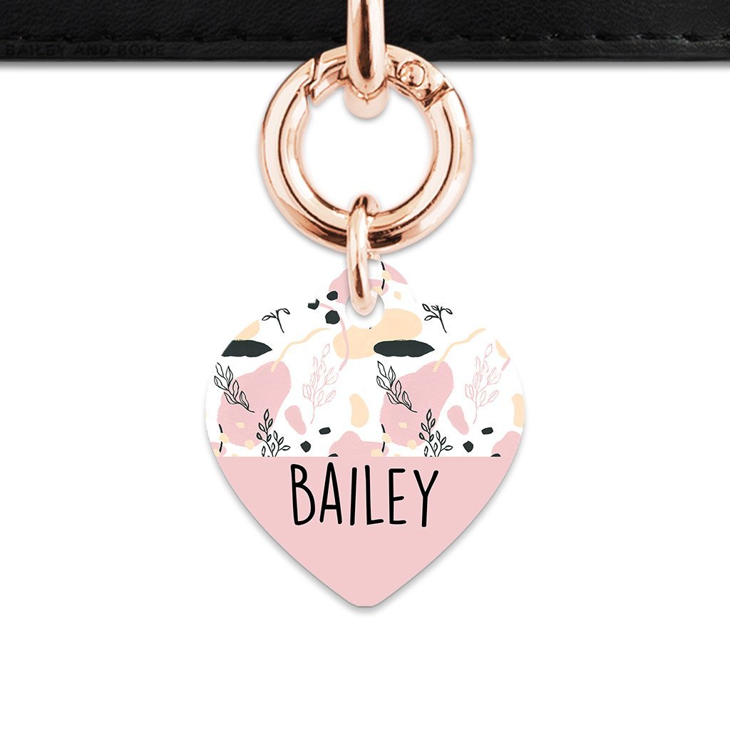 Bailey And Bone Pet Tag Pastel Painted Leaves Pet Tag