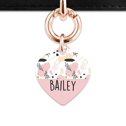Bailey And Bone Pet Tag Pastel Painted Leaves Pet Tag