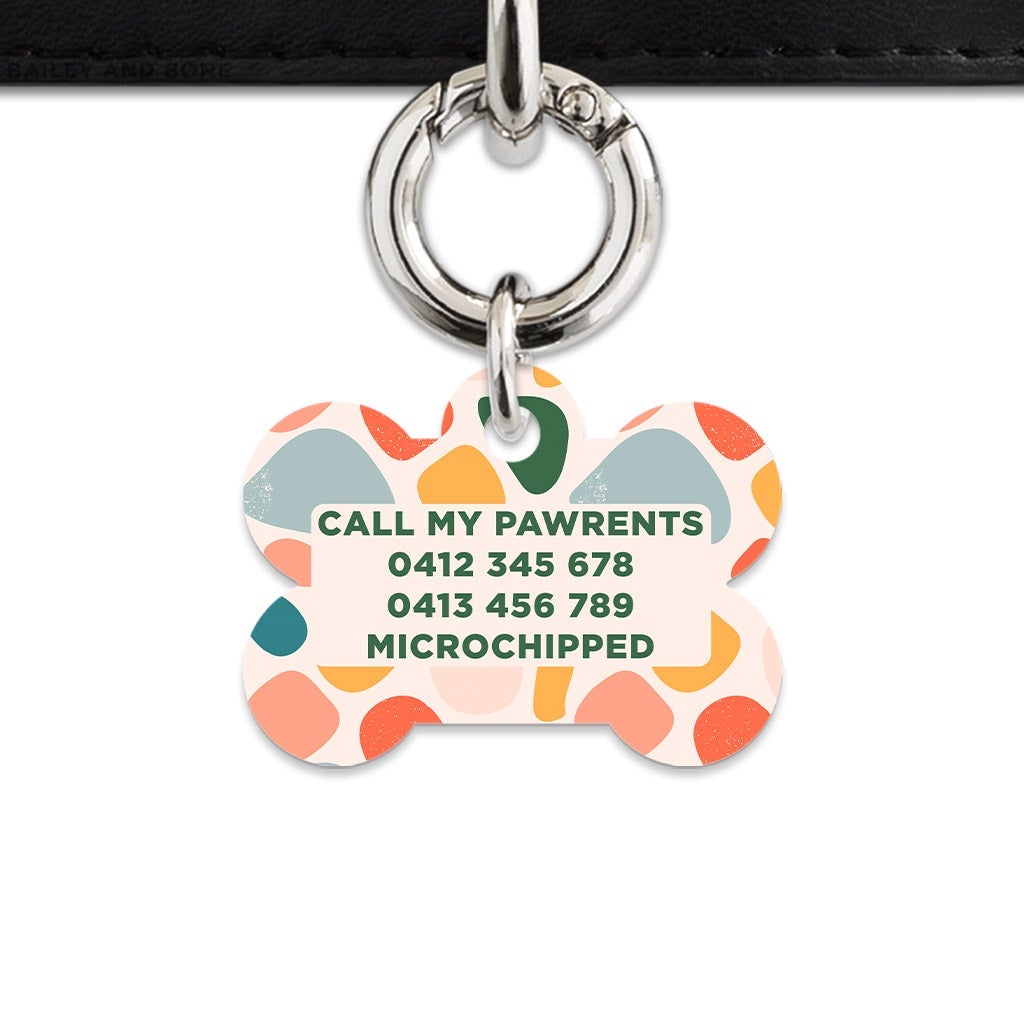 Bailey And Bone Pet Tag Pastel Shapes Pet Tag