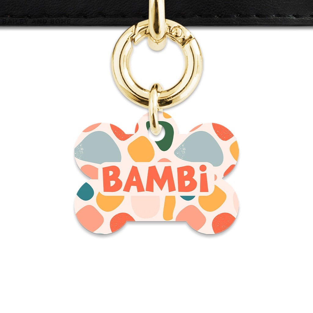 Bailey And Bone Pet Tag Pastel Shapes Pet Tag