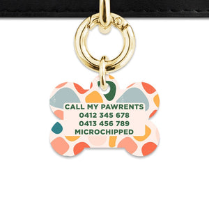 Bailey And Bone Pet Tag Pastel Shapes Pet Tag