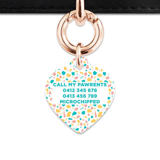 Bailey And Bone Pet Tag Pastel Terrazzo Pattern Pet Tag