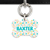 Bailey And Bone Pet Tag Pastel Terrazzo Pattern Pet Tag