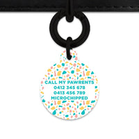 Bailey And Bone Pet Tag Pastel Terrazzo Pattern Pet Tag