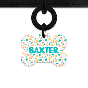 Bailey And Bone Pet Tag Pastel Terrazzo Pattern Pet Tag