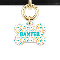 Bailey And Bone Pet Tag Pastel Terrazzo Pattern Pet Tag