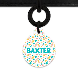 Bailey And Bone Pet Tag Pastel Terrazzo Pattern Pet Tag