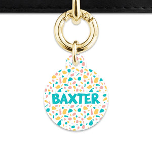 Bailey And Bone Pet Tag Pastel Terrazzo Pattern Pet Tag