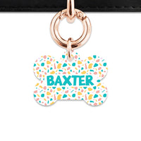 Bailey And Bone Pet Tag Pastel Terrazzo Pattern Pet Tag